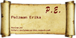 Pelzman Erika névjegykártya